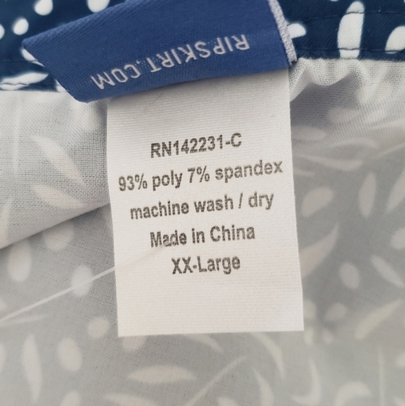 Rip Skirt Blue Wrap Skirt Size XXL Swim Cover Up Travel Hawaii - Picture 6 of 8